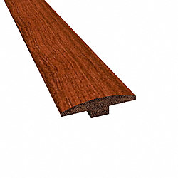 Prefinished Brazilian Cherry Cumaru Hardwood 1/4 in thick x 2 in wide x78 in Length T-Molding
